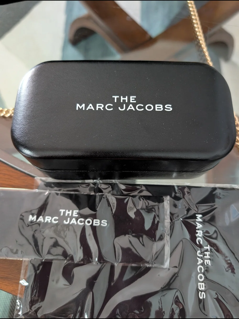 Marc Jacobs Black Sunglasses Case with Logo